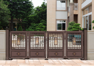 勇创铝艺智能悬折门YC-9001