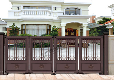 勇创铝艺智能悬折门YC-9002