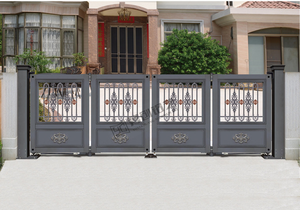 勇创铝艺智能悬折门YC-9003